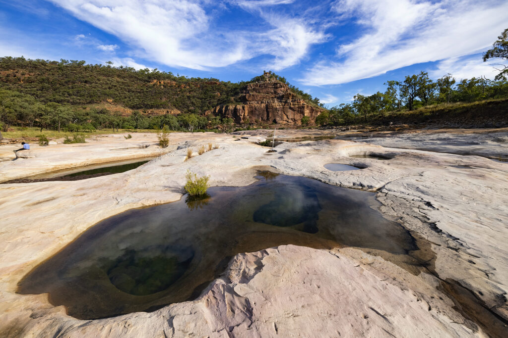 Sandstone Banks leading to The Pyramid at the base of Porcupine Gorge