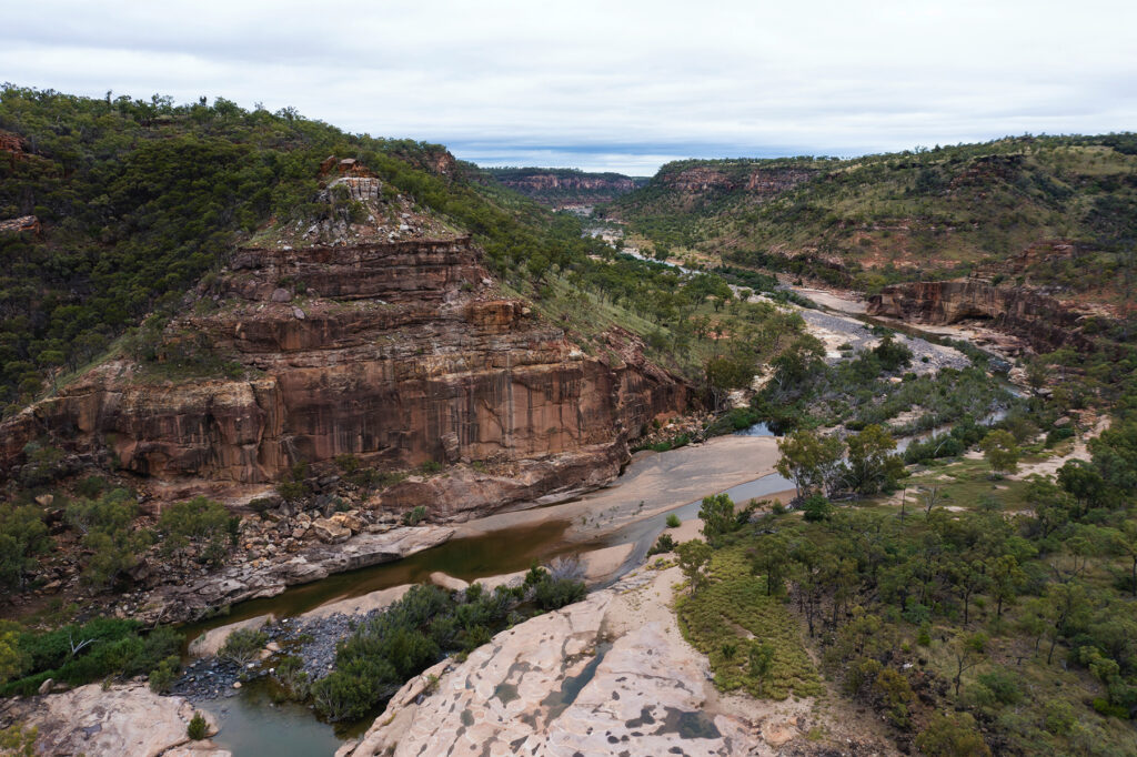 Aerial shot of The Pyramid & Porcupine Gorge