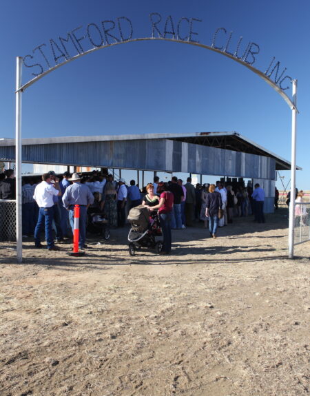 Punters gathering at the Stamford Races